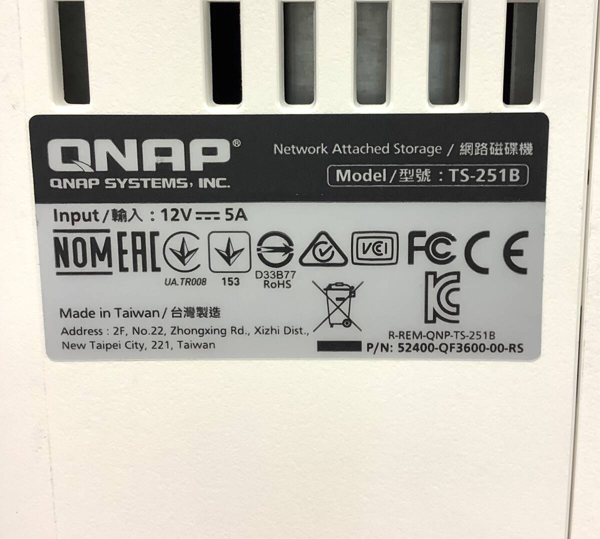 S71018157 QNAP TS-251B 1点(J3355/2GB) 【通電OK、HDDなし、AC欠品、複数出品】_画像5