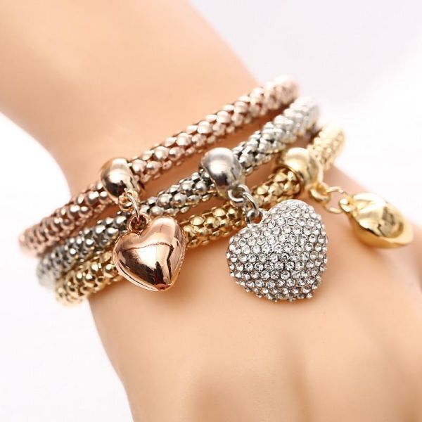 【定価39800円】１円スタート ハートブレスレット ダイヤモンド ゴールド 高級(jí) ピンク 極美