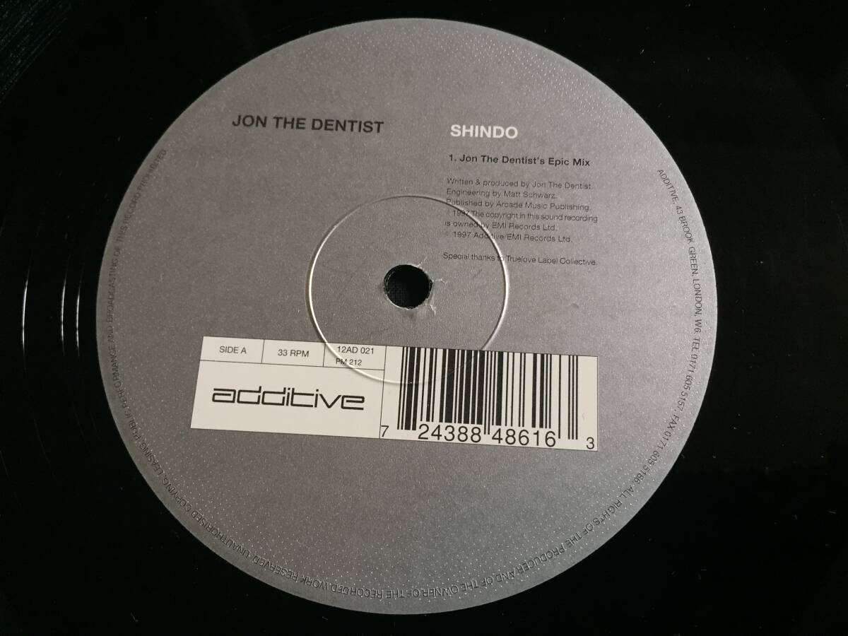 ★TRANCE★Jon The Dentist / Shindo 12EP★[QZOC8]_画像3