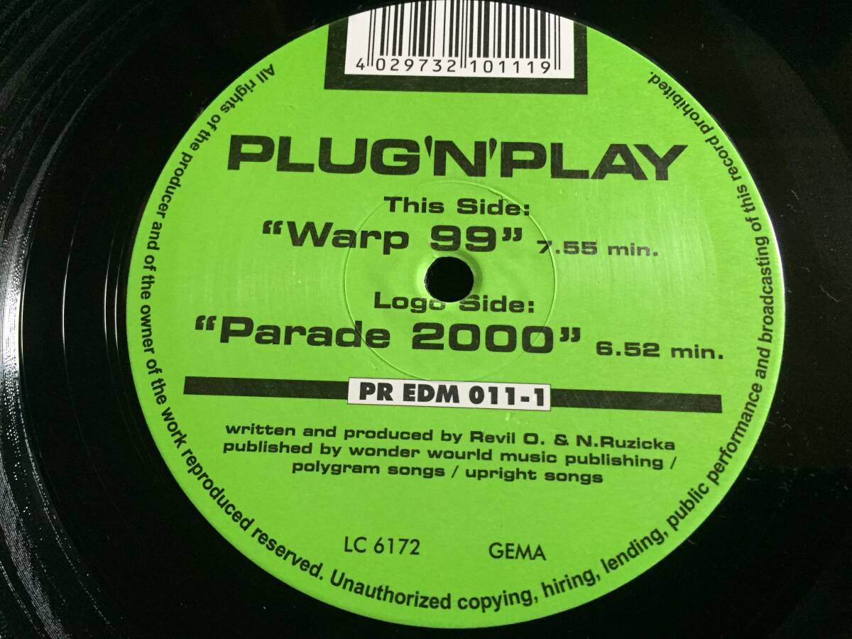 ★TRANCE/ACID★Plug'N'Play / Parade 2000 / Warp 99 12EP★[QZOC8]_画像3