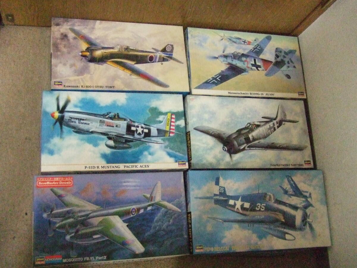 R368⑧ 未組立！６箱まとめ　HASEGAWA/ハセガワ プラモデル 戦闘機 飛行機 1:48　 まとめ売り 大量 セット　_画像1