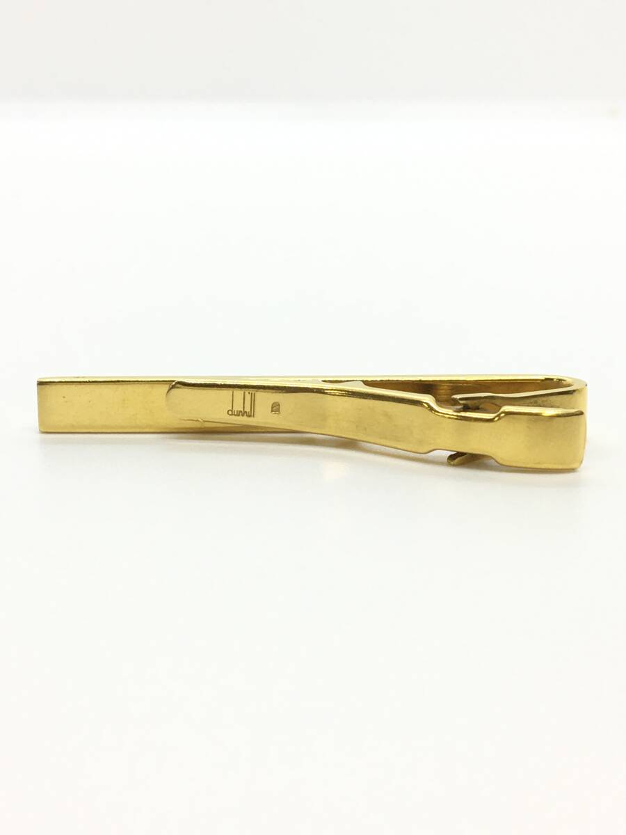 ◇1円◇ dunhill ダンヒル タイピン ネクタイピン ロゴ ゴールドカラー アクセサリー ビジネス 冠婚葬祭_画像3