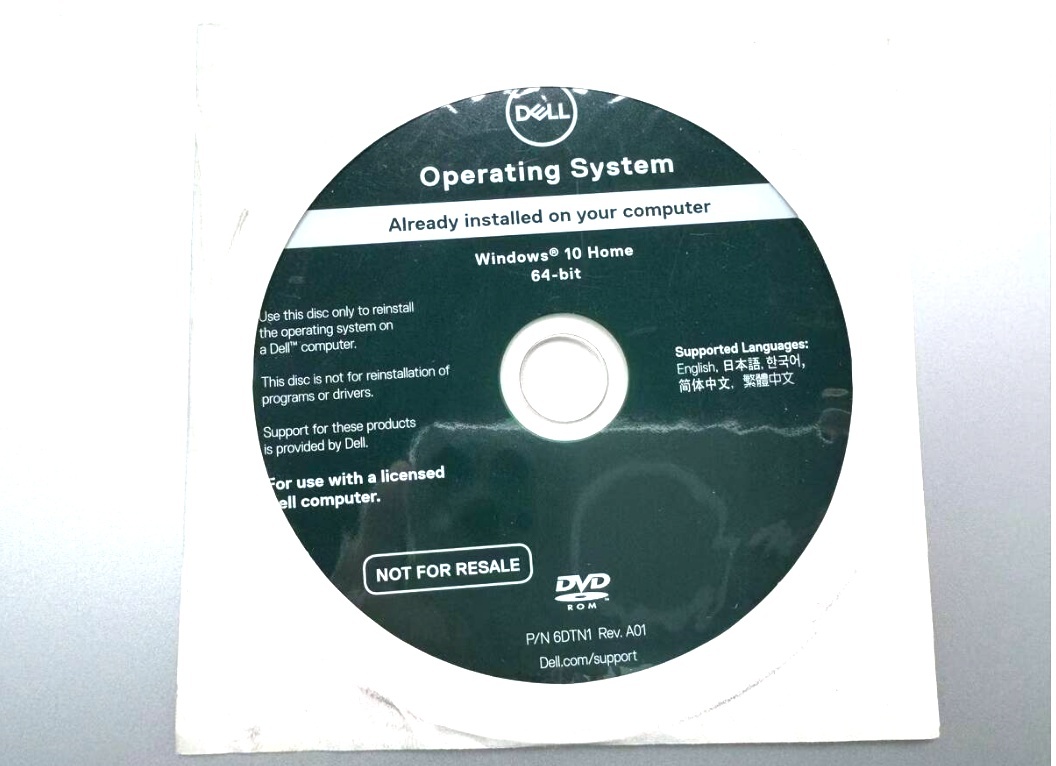 DELL Windows 10 HOME 64BITインストール ディスク+プロダクトキー_画像1