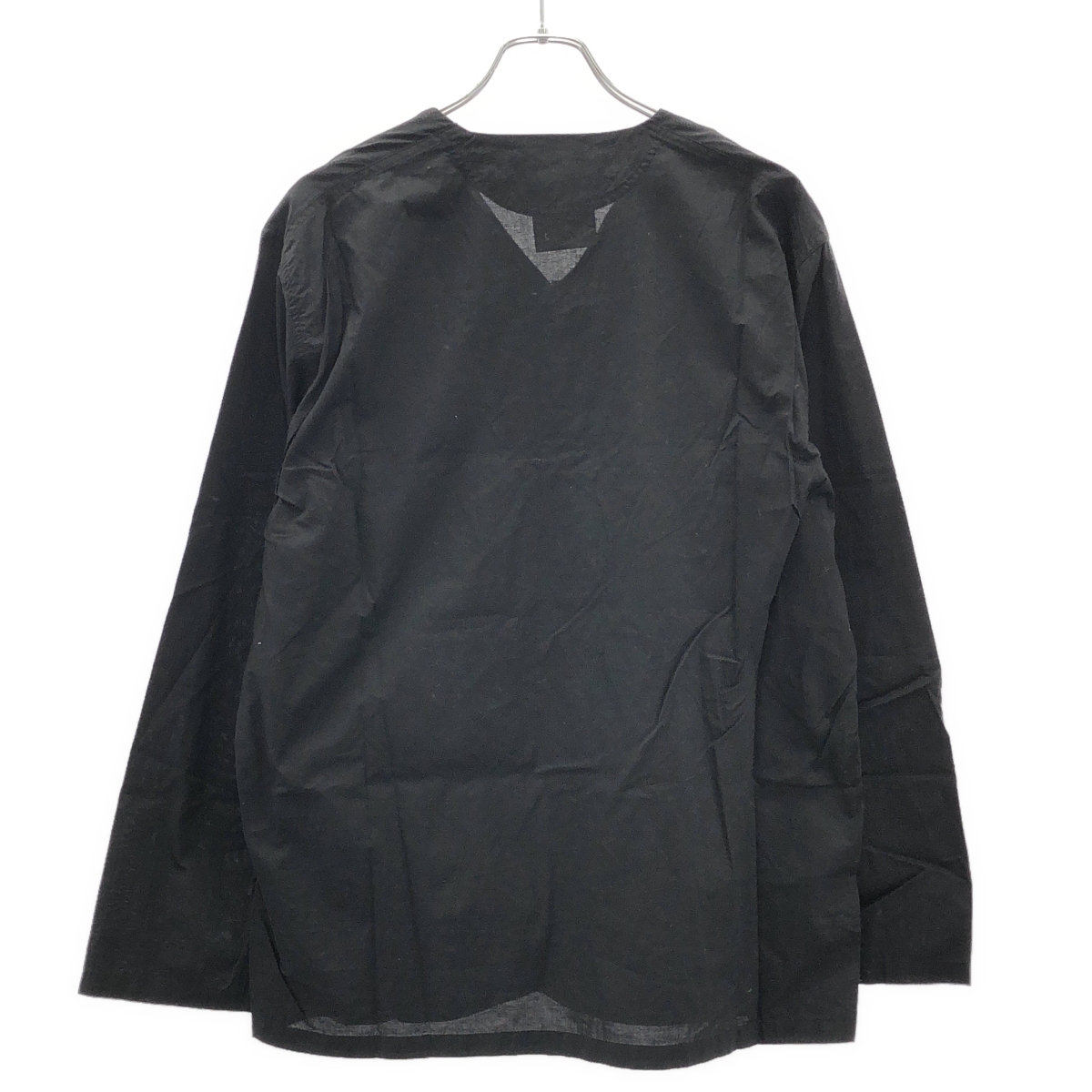 YAECA CONTEMPO ヤエカ コンテンポ ノーカラーシャツ 51915 ブラック L IT7GCO8J09XC_画像2