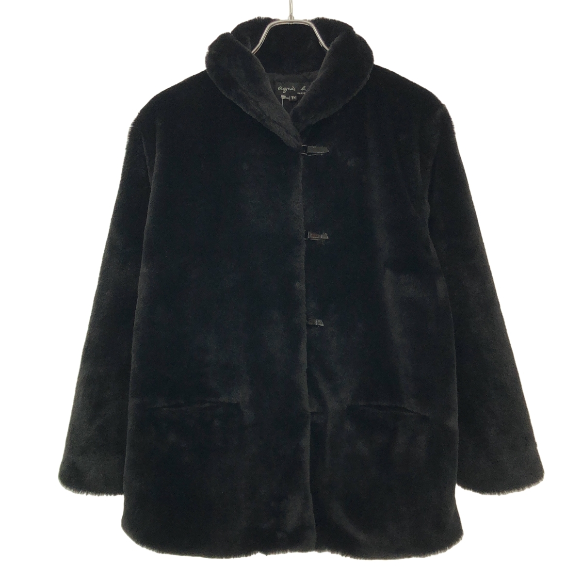 agnes b. アニエスベー フェイクファージャケット G273JBF8 ブラック T1 ITZ79TG67H3G_画像1