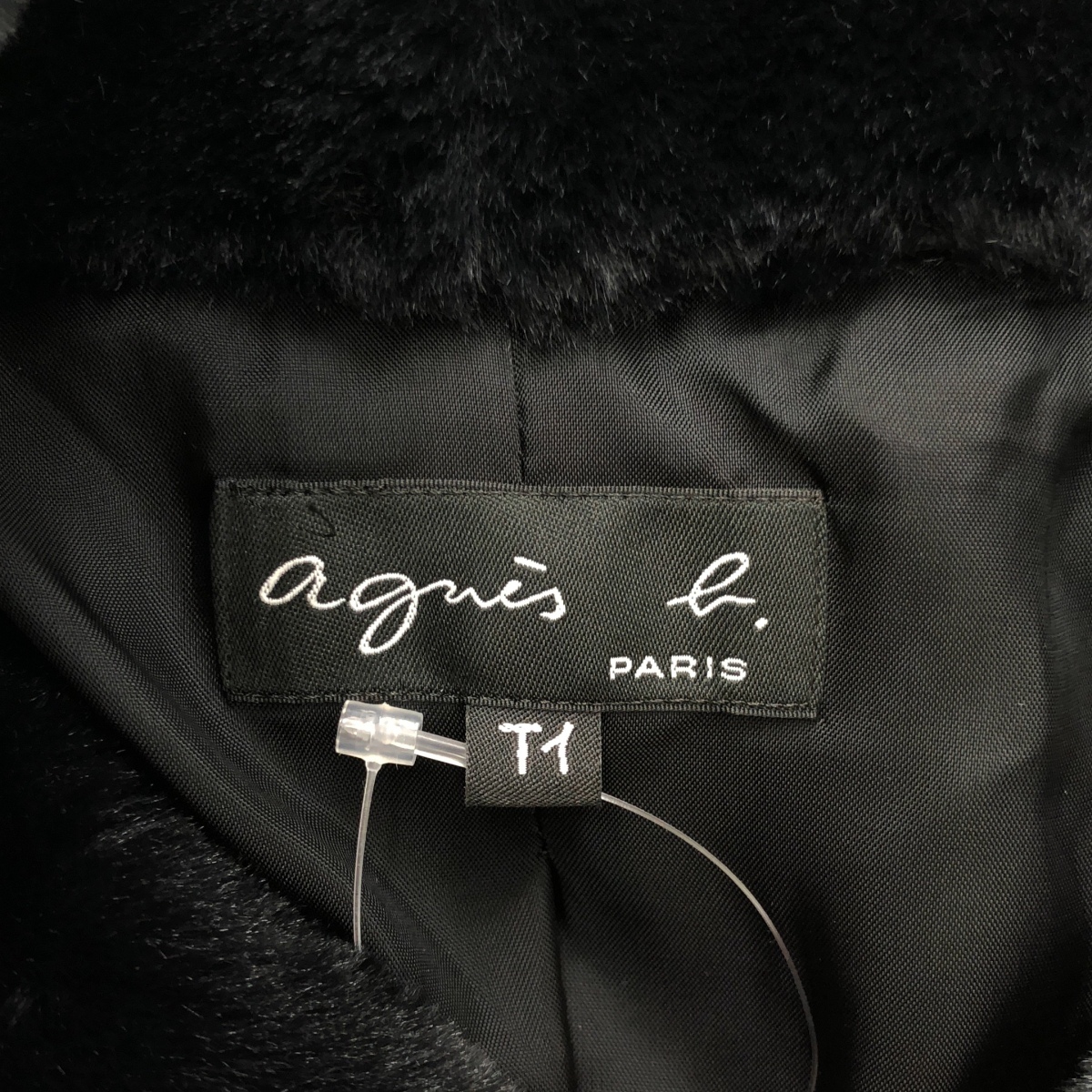 agnes b. アニエスベー フェイクファージャケット G273JBF8 ブラック T1 ITZ79TG67H3G_画像3
