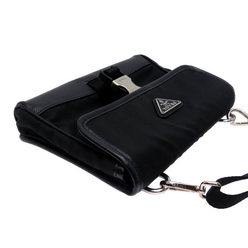 [. талант головной офис ]PRADA Prada Re-Nylon смартфон кейс 2ZH108 прочее мелкие вещи нейлон черный женский * мужской DH89760