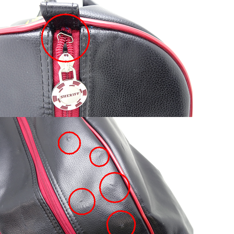 シェリフ SHERIFF 3点式 カジノ キャディバッグ ヘッドカバー2個付 /GH16200_画像7