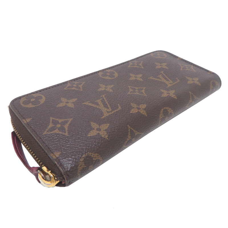 ［飯能本店］LOUIS VUITTON LV ルイ?ヴィトン ポルトフォイユクレマンス M60742 長(zhǎng)財(cái)布 モノグラム フューシャ レディース DH89852