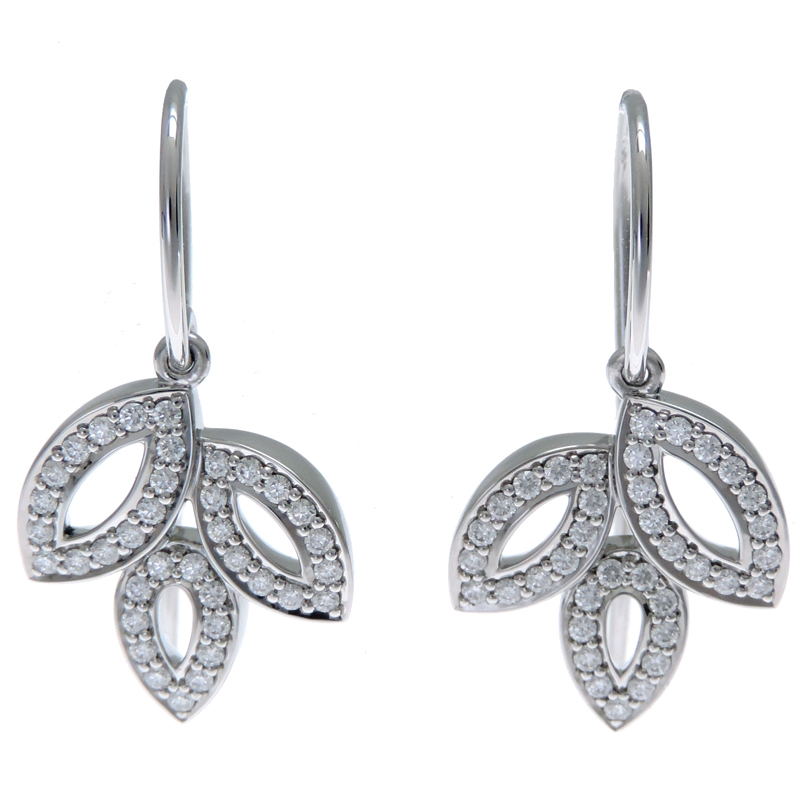 ［飯能本店］ハリーウィンストン リリークラスター ミニ ワイヤー ダイヤモンド EADPDR1MLC ピアス Pt950プラチナ DH89870_画像1