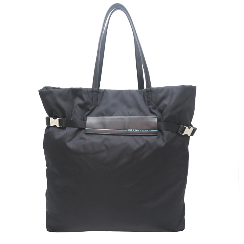 ［飯能本店］PRADA プラダ 1BG196 トートバッグ ナイロン ブラック系 レディース?メンズ DH89976