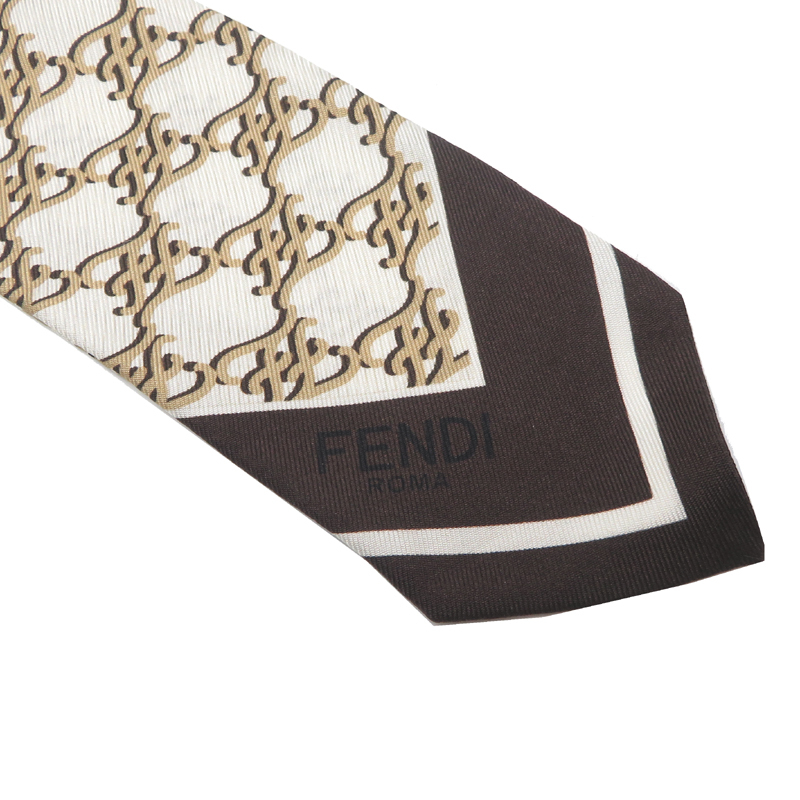 [. талант головной офис ]FENDI Fendi * бирка нет шарф шелк оттенок бежевого женский DH90116