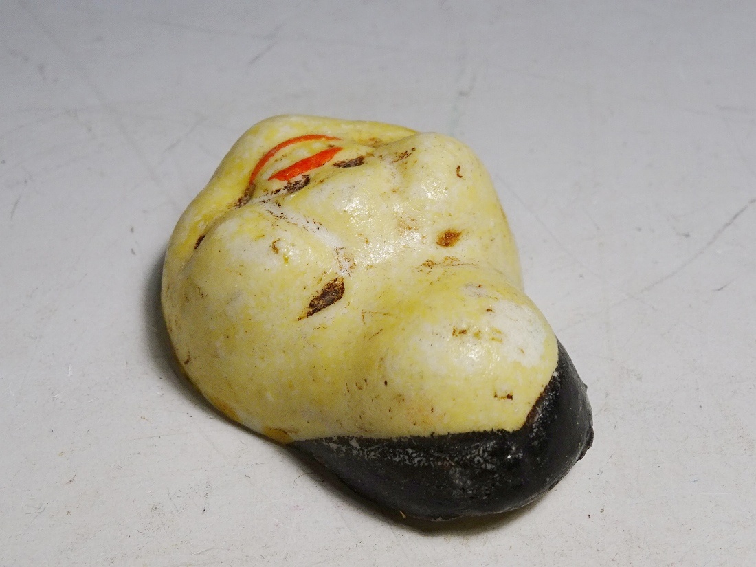 6804■時代物 根付 お福さん 和装小物 戦前 アンティーク_画像4