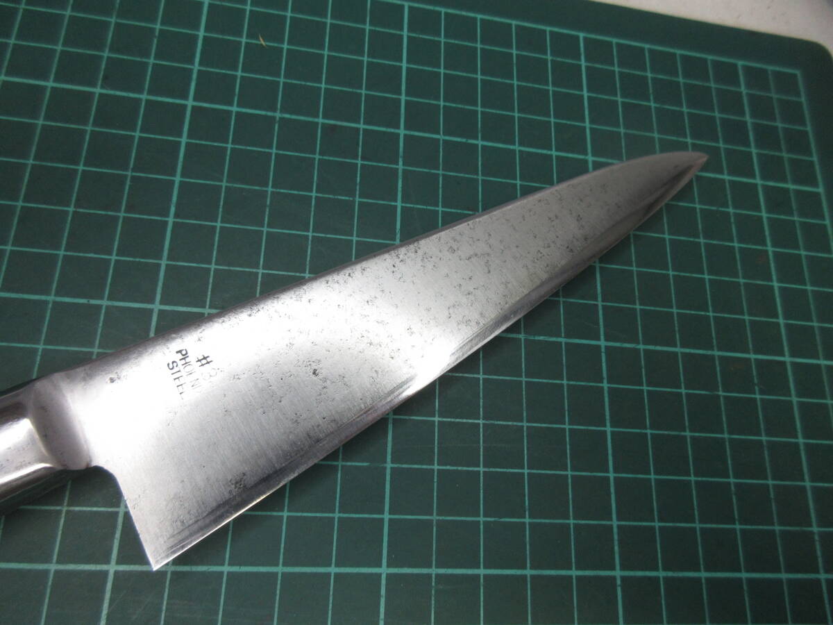 磨き＆研ぎ　追加写真有　木屋　イヅツキ困　＃３　牛刀１６ｃｍ　全鋼_画像3