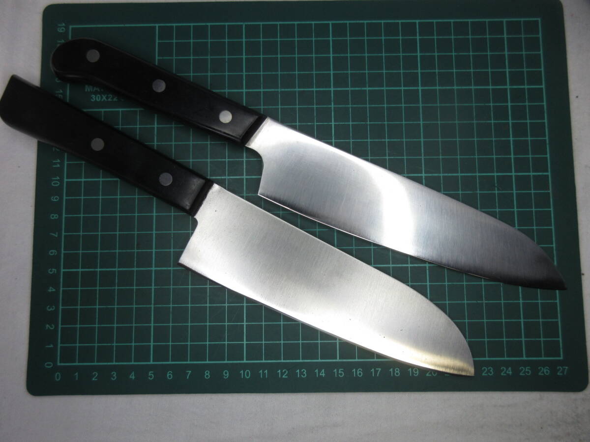 磨き＆研ぎ　追加写真有　貝印セット　三徳包丁１８ｃｍ　牛刀１８ｃｍ_画像1