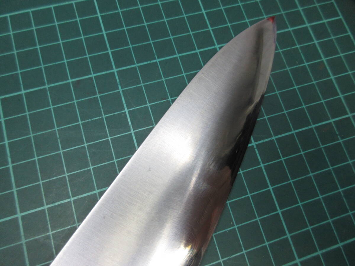磨き＆研ぎ　追加写真有　宮文　正金製　牛刀２５ｃｍ　峰厚　業務用_画像7