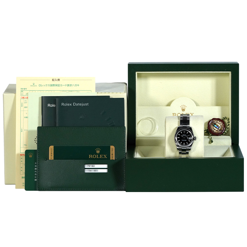 【美品】【中古】ROLEX ロレックス デイトジャスト26 179160 ランダム品番 (ブラック)