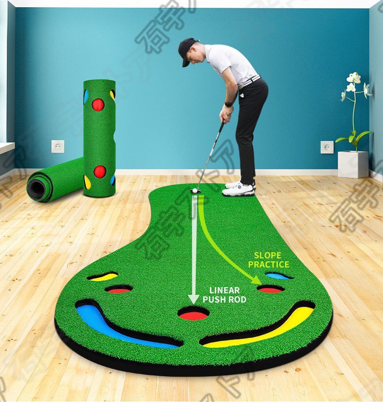 パターマット 3M パター 練習 マット 大型 ゴルフマット パッティング 練習器具 屋内 屋外 ゴルフ 静音 反復練習 300×95cm shw206_画像1