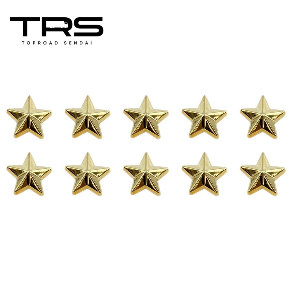 TRS ワンポイントアクセサリー 星型 アクリル 15mm ゴールド 10個入 380020_画像1