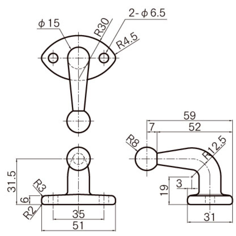 JB ロープフック DH型 三価メッキ B739 1050011_画像2