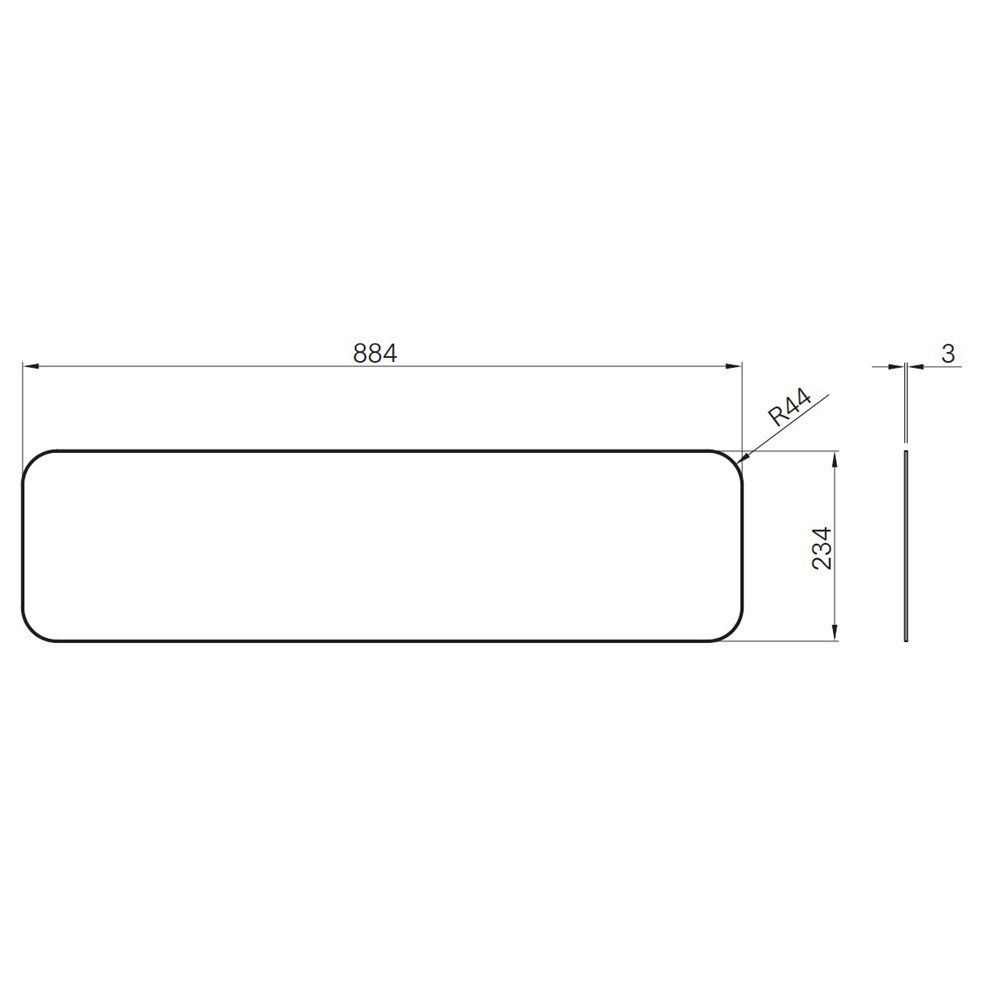 JB アルミ看板灯 大用 アクリル板 234×884×厚3mm 乳白色 アルナ大 アンドン 行灯 4100720_画像2
