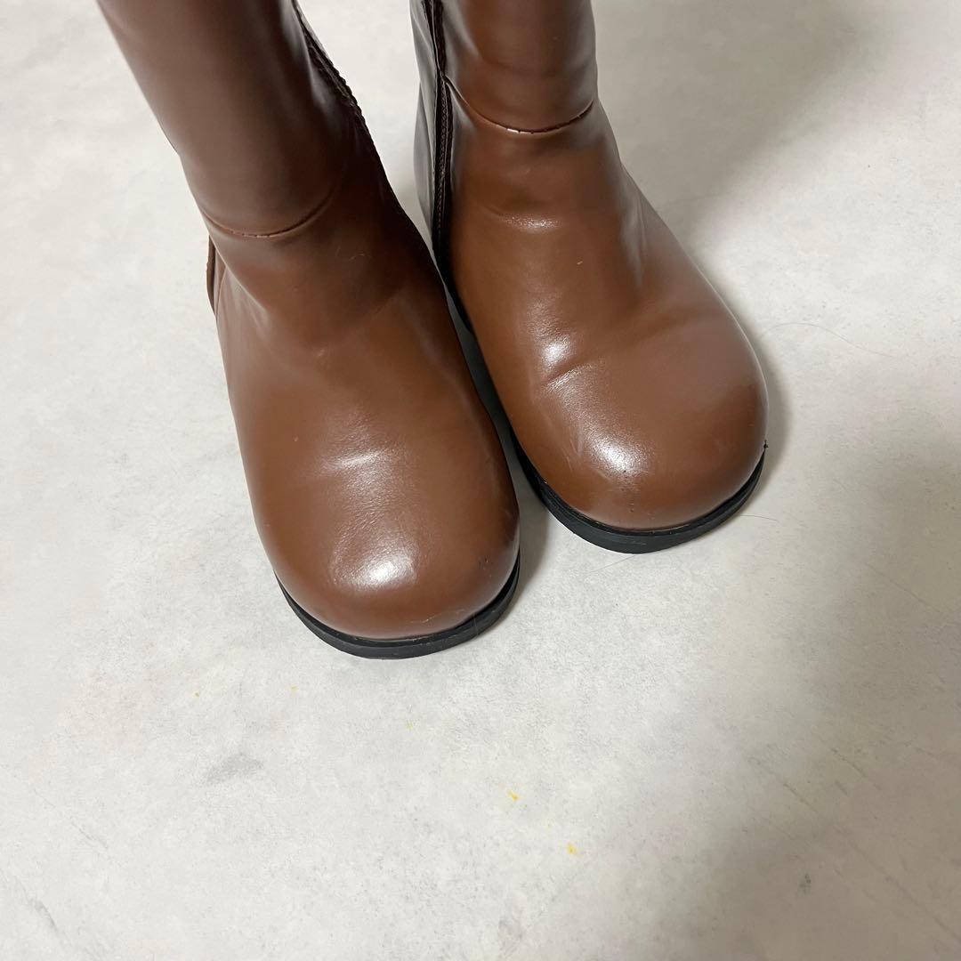 14 mymy myshoes mysocks キッズロングブーツ ブラウン 韓國子供　ブランド　品薄　完売　babyzzam