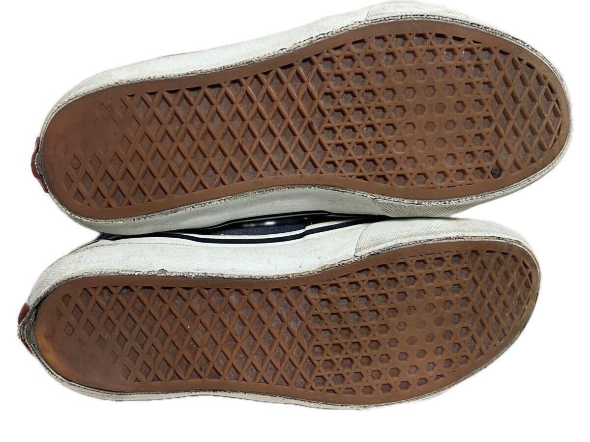 90s VANS замша × парусина skate высокий спортивные туфли 8 дюймовый - ikatto Vintage Vans черный × темно-синий SK8ske высокий 26cm