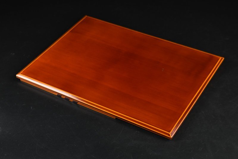 【蔵A5551b】飛騨春慶塗 四方膳 盆 五客_画像4