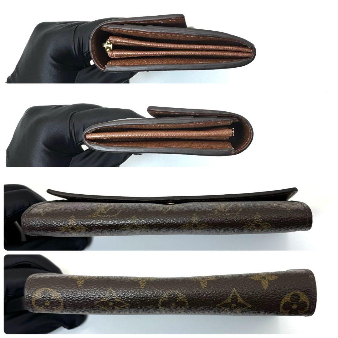 極美品 ルイヴィトン モノグラム ポルトフォイユ サラ M61734 10カード 財布 長財布 ウォレット ブラウン 茶 ユニセックス LOUIS VUITTON_画像6