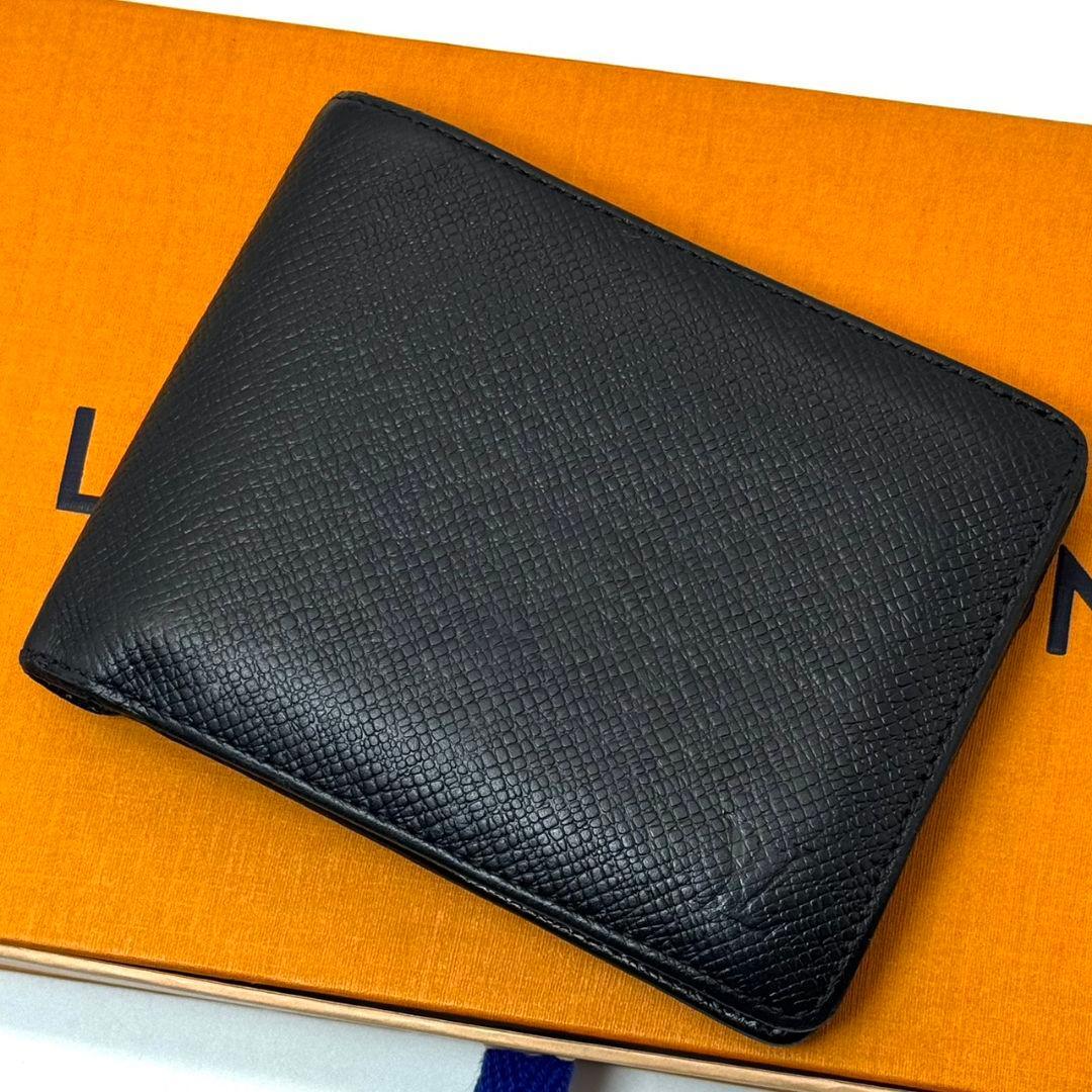 ルイヴィトン タイガ ポルトフォイユ ミュルティプル M30952 財布 折り財布 二つ折り ウォレット 札入れ カード 黒 ブラック LOUIS VUITTON