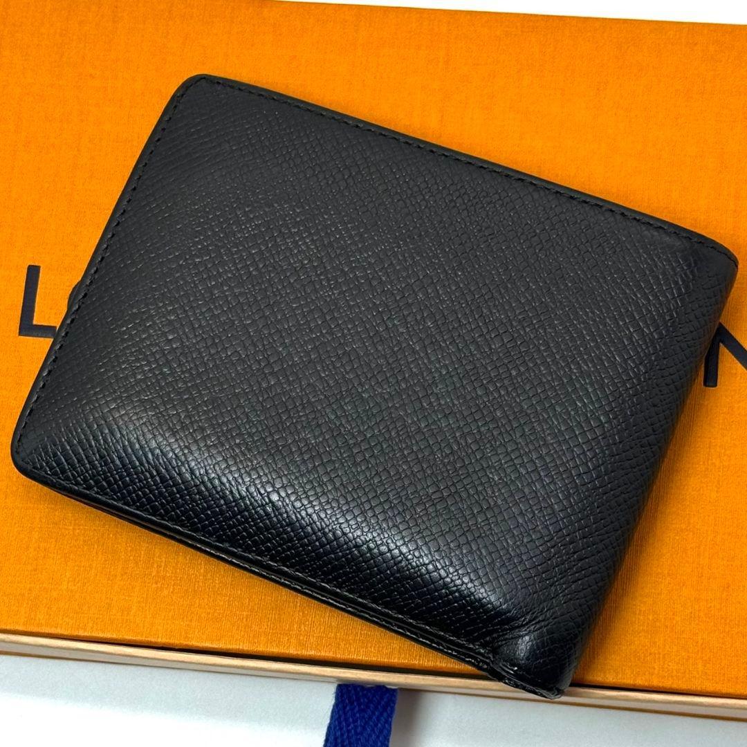 ルイヴィトン タイガ ポルトフォイユ ミュルティプル M30952 財布 折り財布 二つ折り ウォレット 札入れ カード 黒 ブラック LOUIS VUITTON