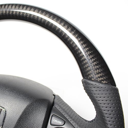 REAL レアル ステアリング ブラックカーボン (ブラックユーロステッチ) シャトル GP7 GP8 GK8 GK9 2015年5月～
