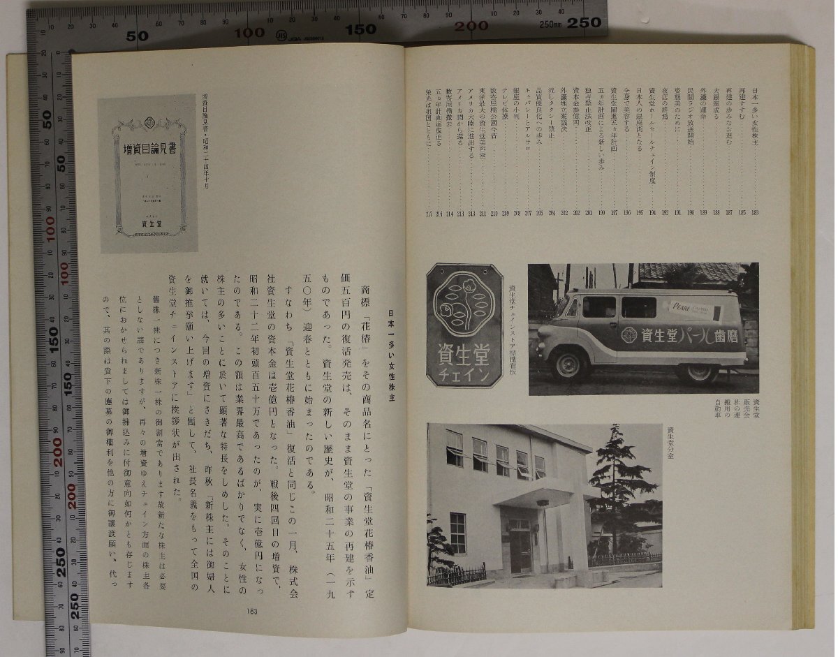 社史『資生堂社史 普及版 1872-1957 資生堂と銀座のあゆみ八十五年』株式会社資生堂 表紙 山名文夫 補足:日本最初洋風民間調剤鹿鳴館時代_画像6