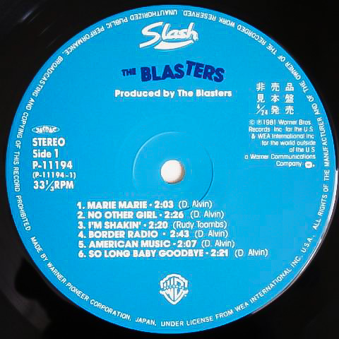 極美盤 綺麗★ 廃盤 LP レコード 激レア 1982年 日本盤 プロモ盤★ ネオロカ クラブヒット多数収録 BLASTERS ブラスターズ ネオロカビリー_画像8