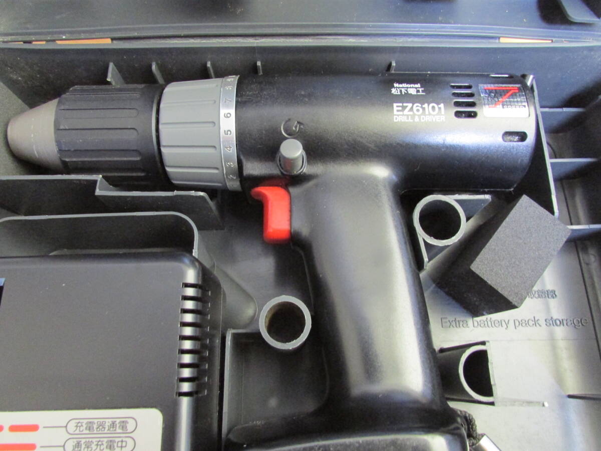 (k7639)National 松下電工 充電式ドリルドライバー EZ6101と充電器 EZ0207 _画像2