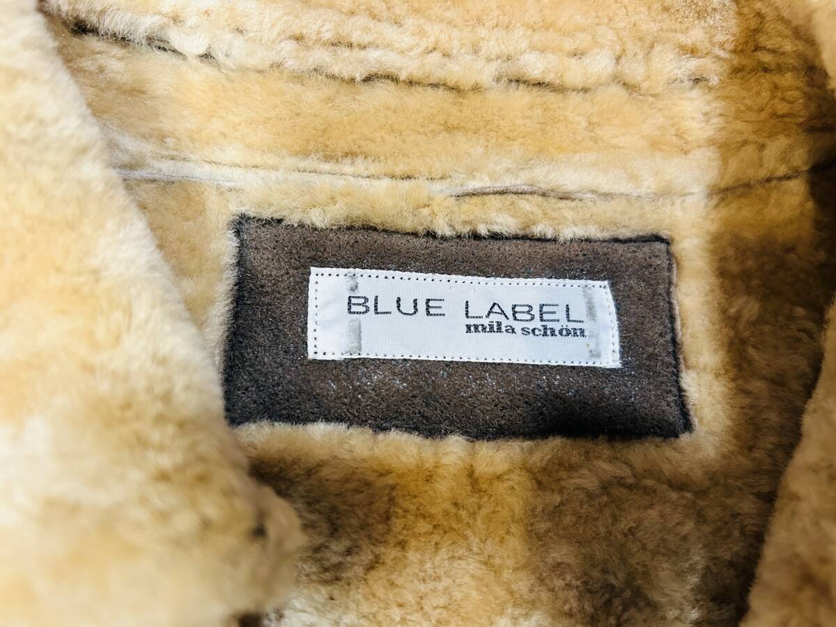 A3329 ミラショーン mila schon◆ジップアップ ムートン ジャケット/ブルゾン レディー40 ブラウン_画像6