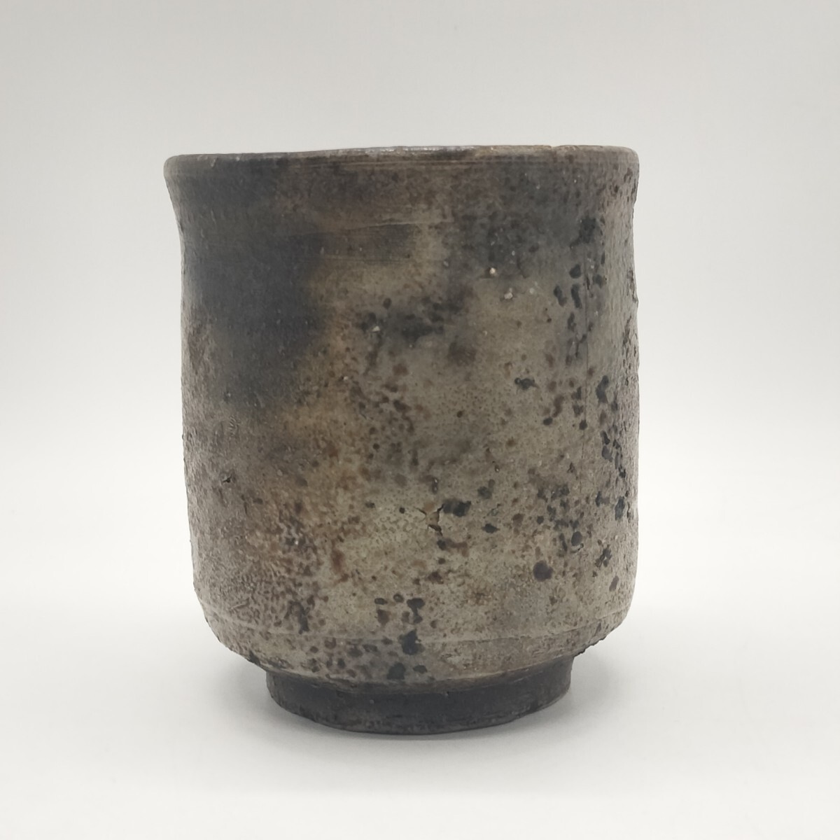 岡山県無形文化財 藤原建 備前焼 湯呑み 湯呑 大振り　　J_画像4