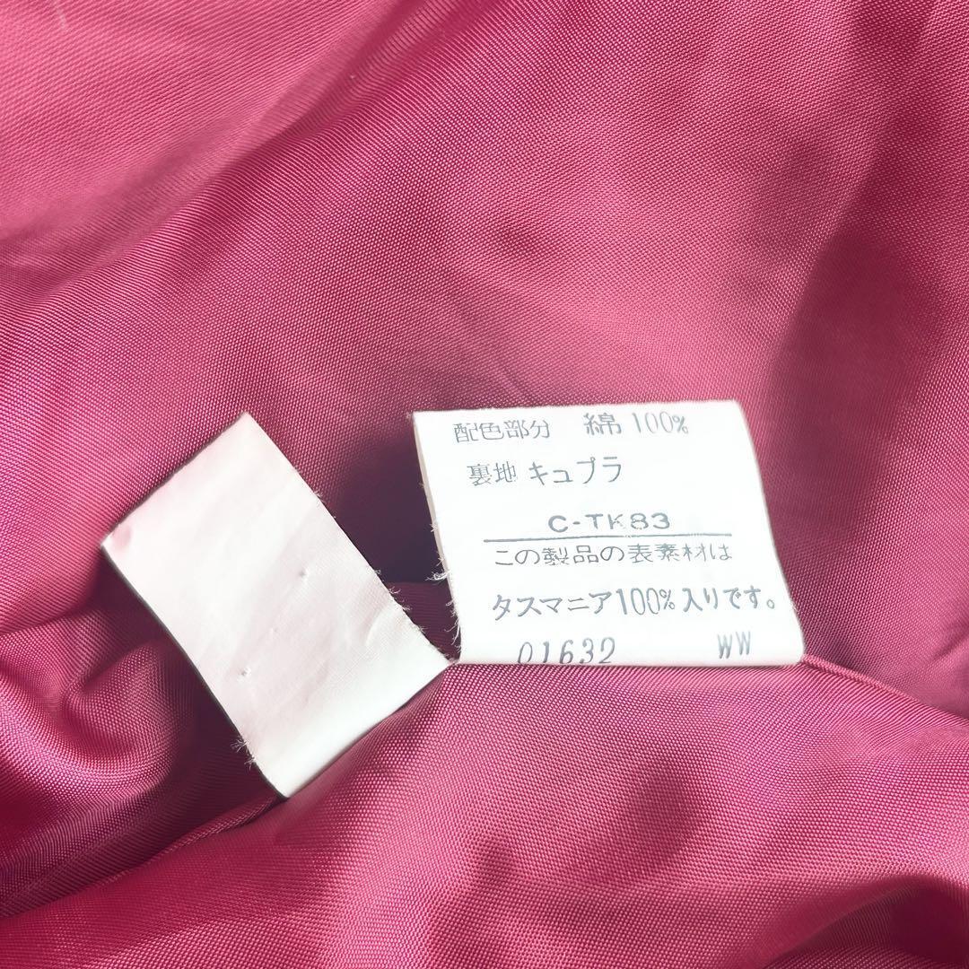 希少◎着丈114cm!! Yves Saint Laurent イヴサンローラン ヴィンテージ ロングコート ベルベット フレア ベロア 高級感 レトロ ピンク 黒_画像10