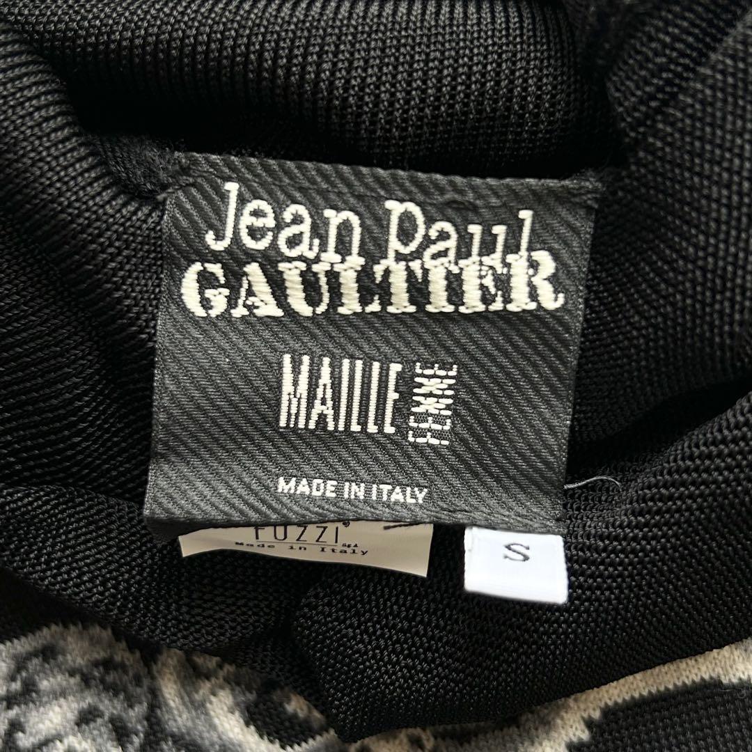希少◎Jean Paul Gaultier MAILLE FEMME ジャンポールゴルチエ パワーネット 総柄ニット 刺繍 ヴィンテージ トップス ロゴ エンジェル 天使_画像9
