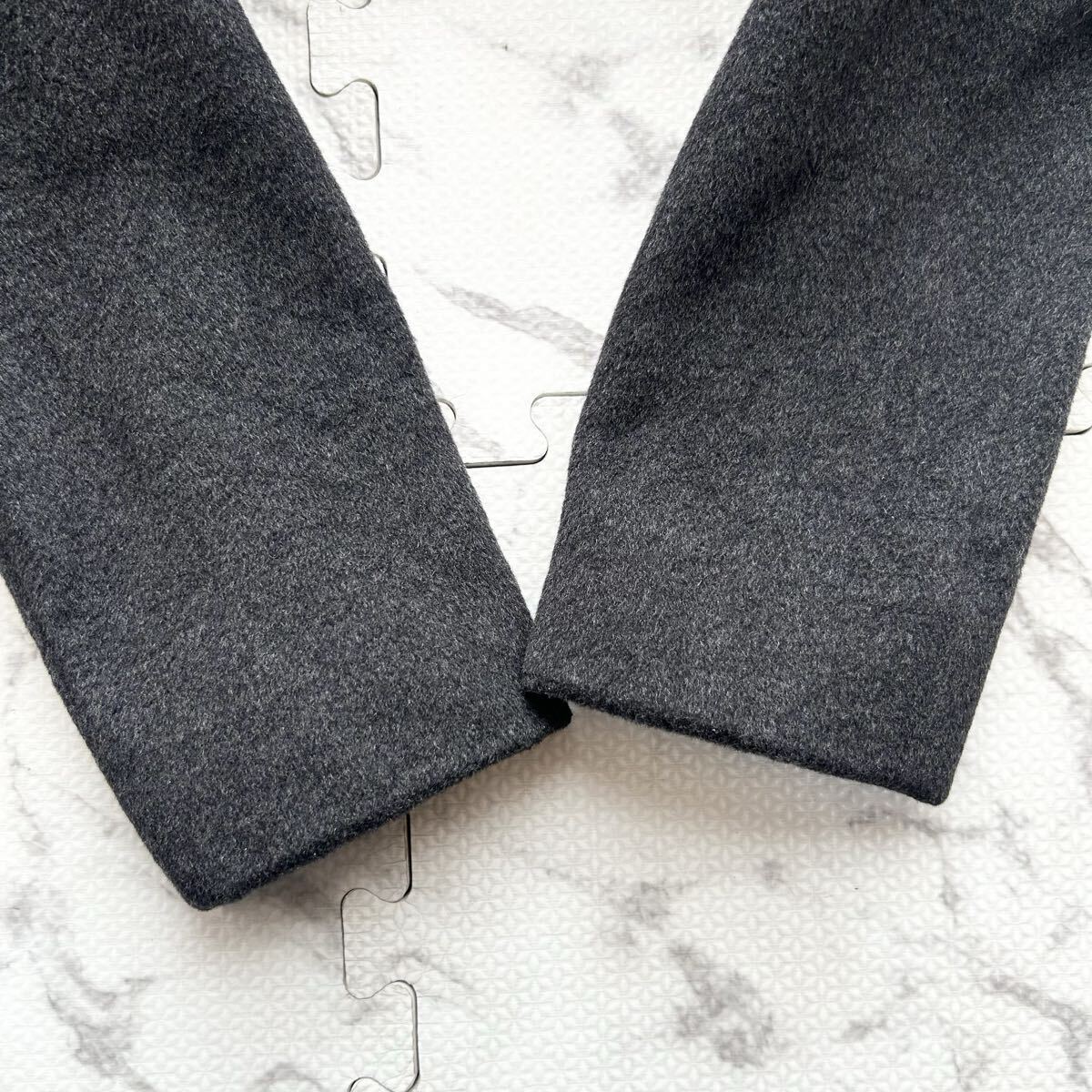 美品/XLサイズ●MaxMara マックスマーラ Pコート ジャケット ウール ダブル グレー 大きいサイズ 銀タグ レディース 42_画像6