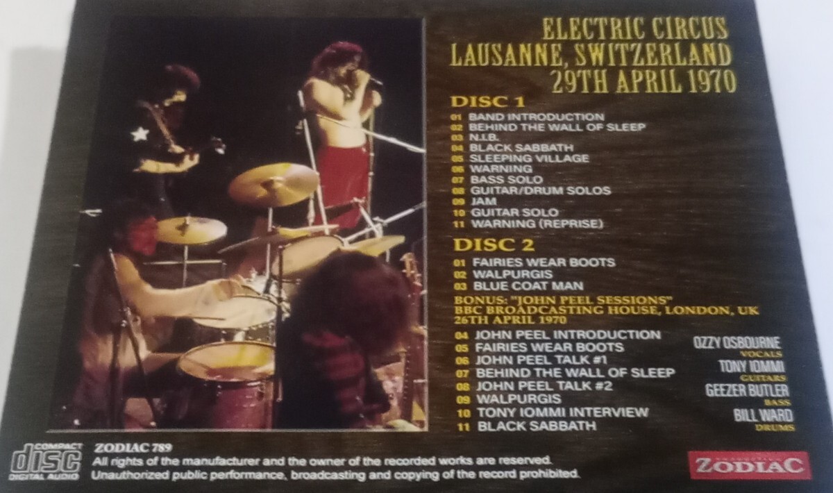 ブラック・サバス 1970年 Live At Lausanne,Switzerland Definitive Black Sabbath Ozzy Osbourne_画像2