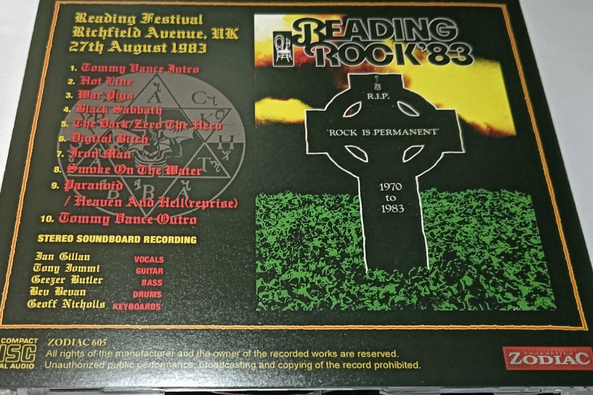 ブラック・サバス 1983年 Stereo SDB Black Sabbath Live At Reading Festival,Richfield Avenue,UK_画像2