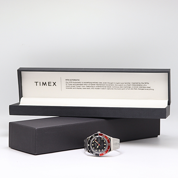 デッドストック級 箱付 稼働 美品 タイメックス コークベゼル TW2U83400 AT/自動巻 黒文字盤 メンズ腕時計 2908000 10NBG ABC16899 SMZ_画像5