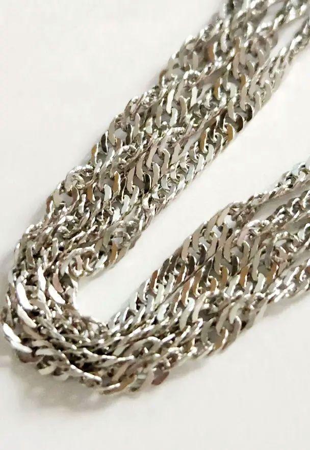 pt850 スクリューネックレス 50㎝ 6.78g　造幣局検定マーク_画像1