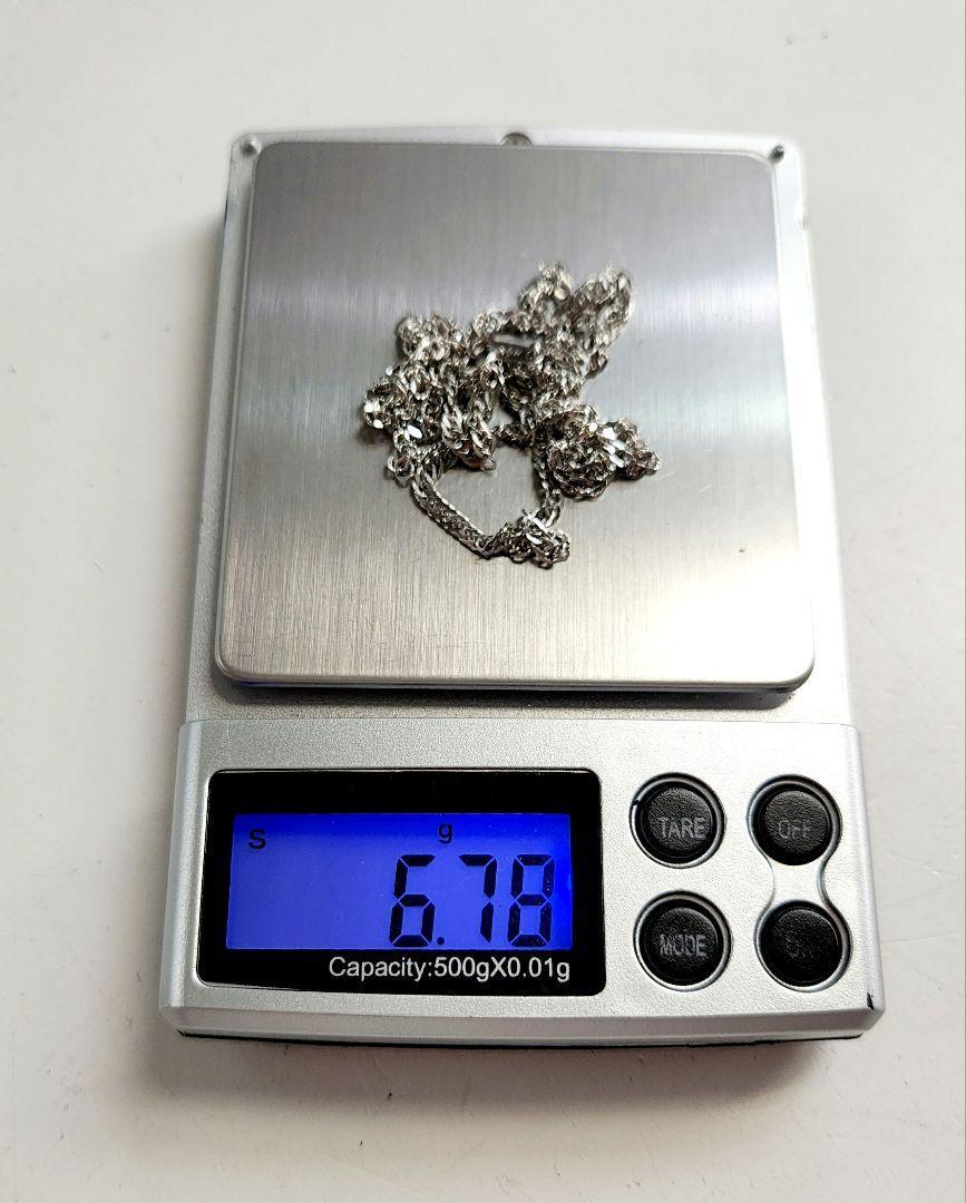 pt850 スクリューネックレス 50㎝ 6.78g　造幣局検定マーク_画像7