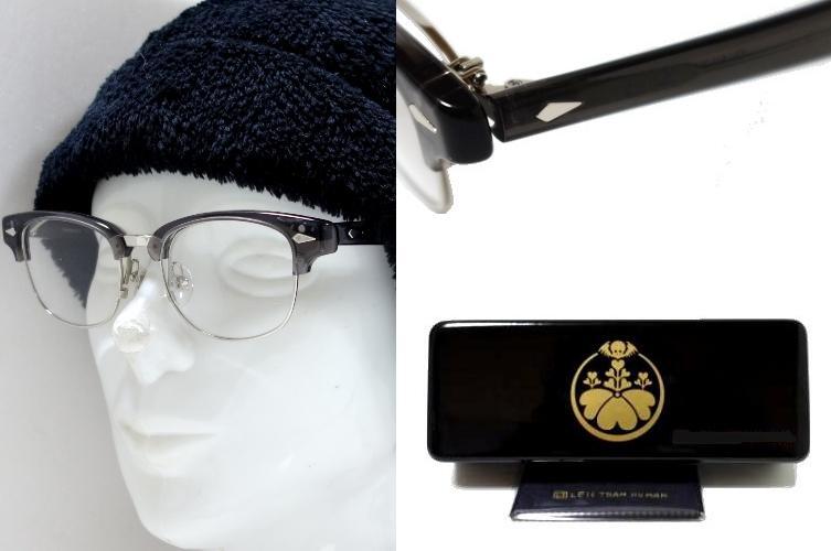 【LESS THAN HUMAN】レスザンヒューマン 跳ね上げ式 単式 メガネフレーム アri4maタke0 890 クリアグレー MADE IN JAPAN_画像3