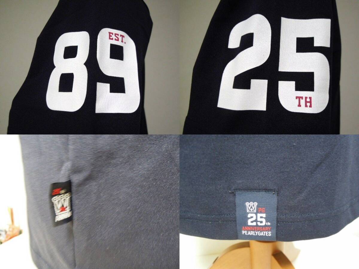 PEARLYGATES●パーリーゲイツ●PG●25TH●半袖●モックウエアー●ネイビー●サイズ⑥●美品_画像10