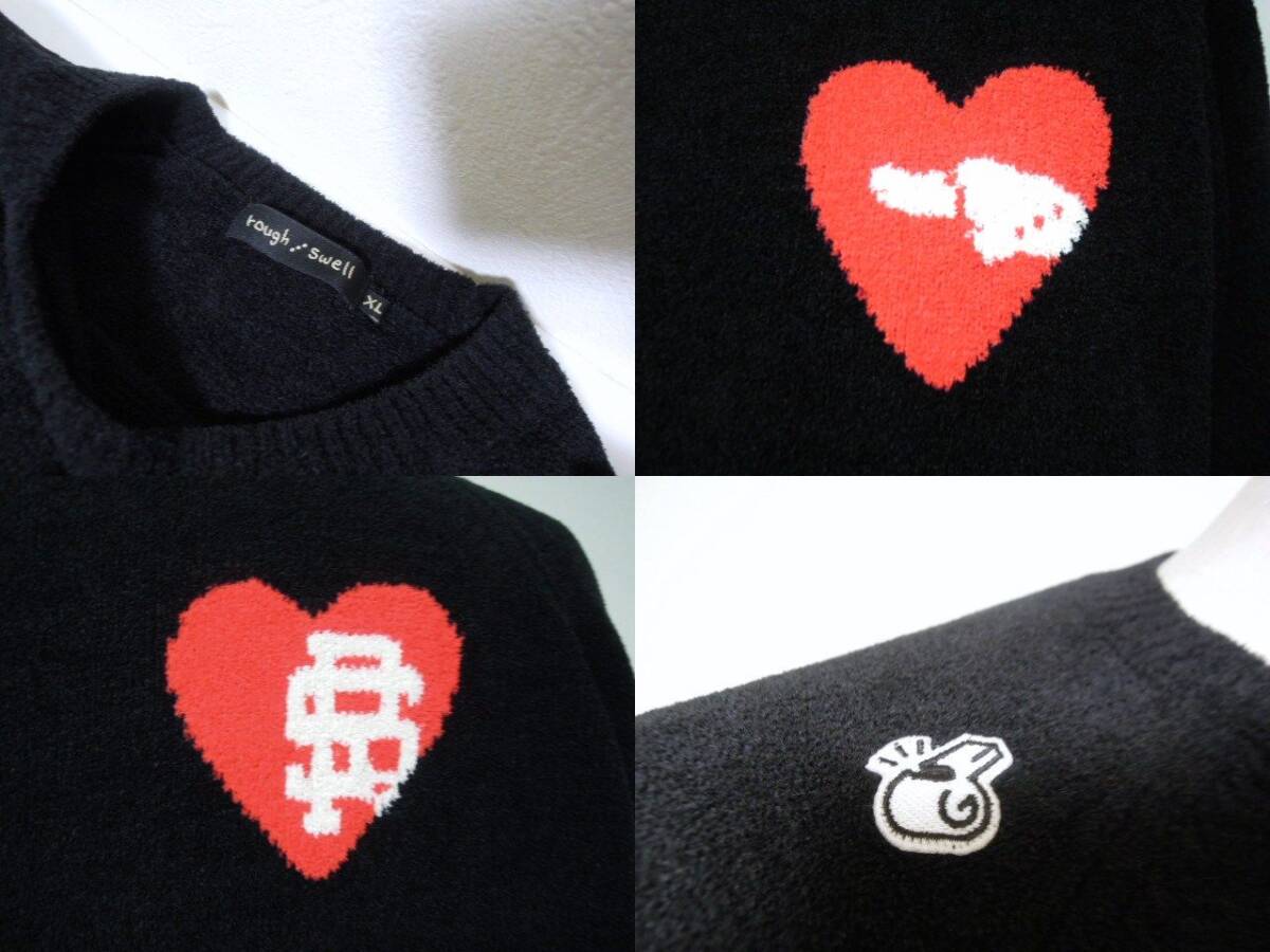 rough&swell●ラフアンドスウェル●ブラック●着心地最高●デザインセーター●サイズXL●超美品●数回のみ_画像9