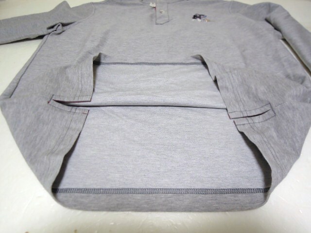 SINA COVA●シナコバ●七部丈●襟付き●デザインシャツ●おしゃれ大人デザイン●サイズM●グレー●美品_画像4