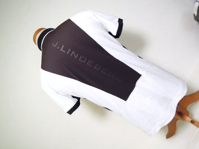 リンドバーグ●バックロゴ●ホワイト×ブラック●襟付●半袖●ウエアー●M/スリムフィット●㈱グリップインターナショナル●正規品●美品_画像3